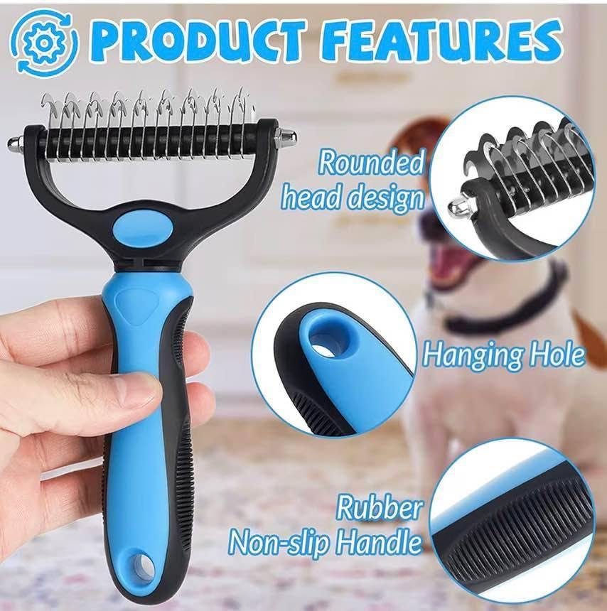 dematting comb for cats and dogs mat remover and deshedding tool safe detangler 
