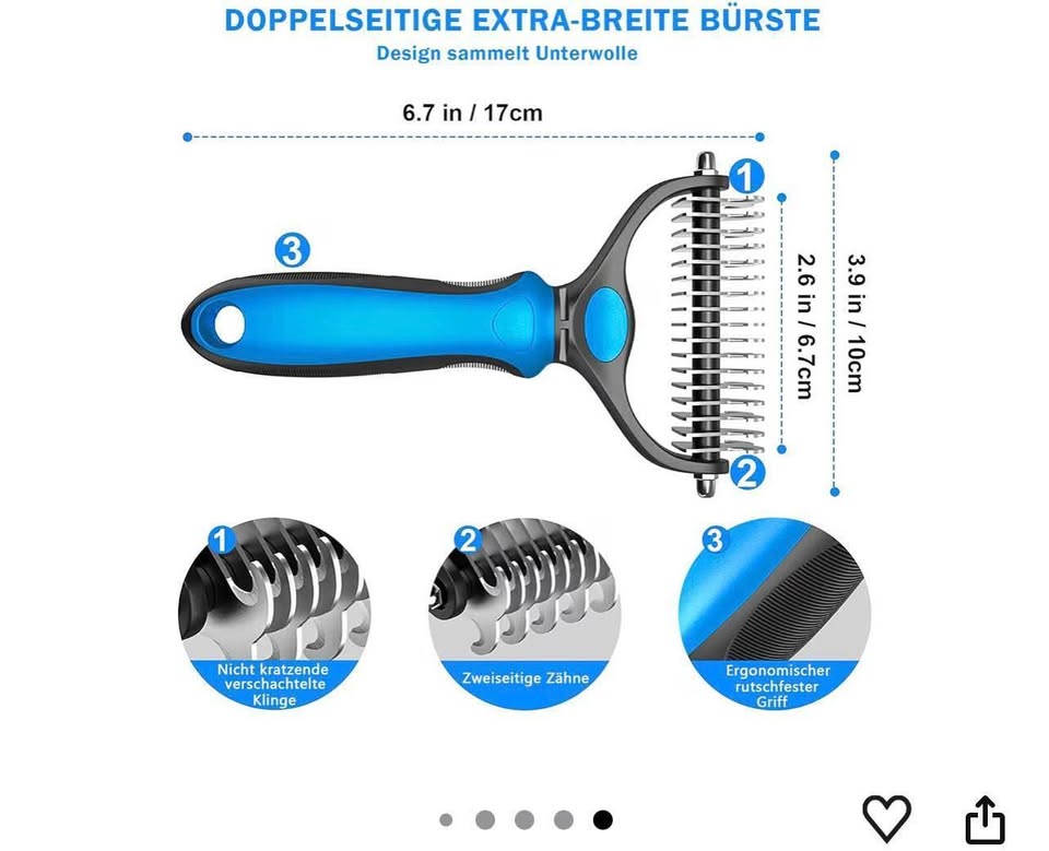 dematting comb for cats and dogs mat remover and deshedding tool safe detangler 