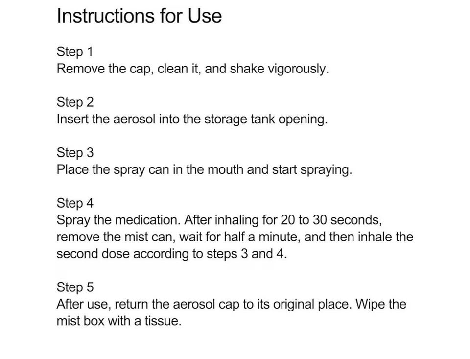Aerosol Spacer for Cats and Dogs