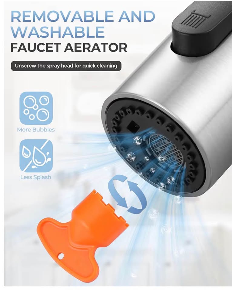 Universal Kitchen Faucet Spray Head Replacement Kit with 9 Adapters