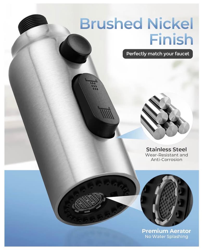 Universal Kitchen Faucet Spray Head Replacement Kit with 9 Adapters