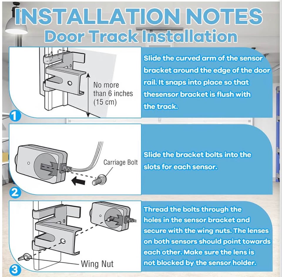 Garage Door Safety Sensors Replacement Kit