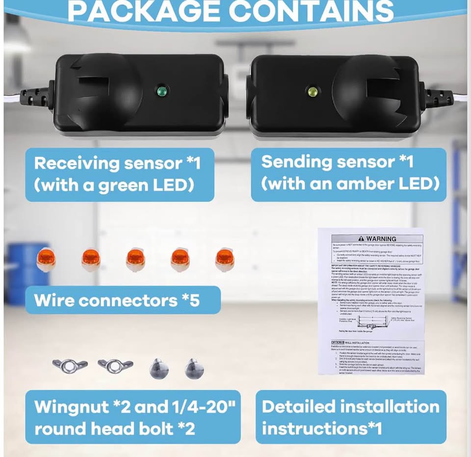 Garage Door Safety Sensors Replacement Kit