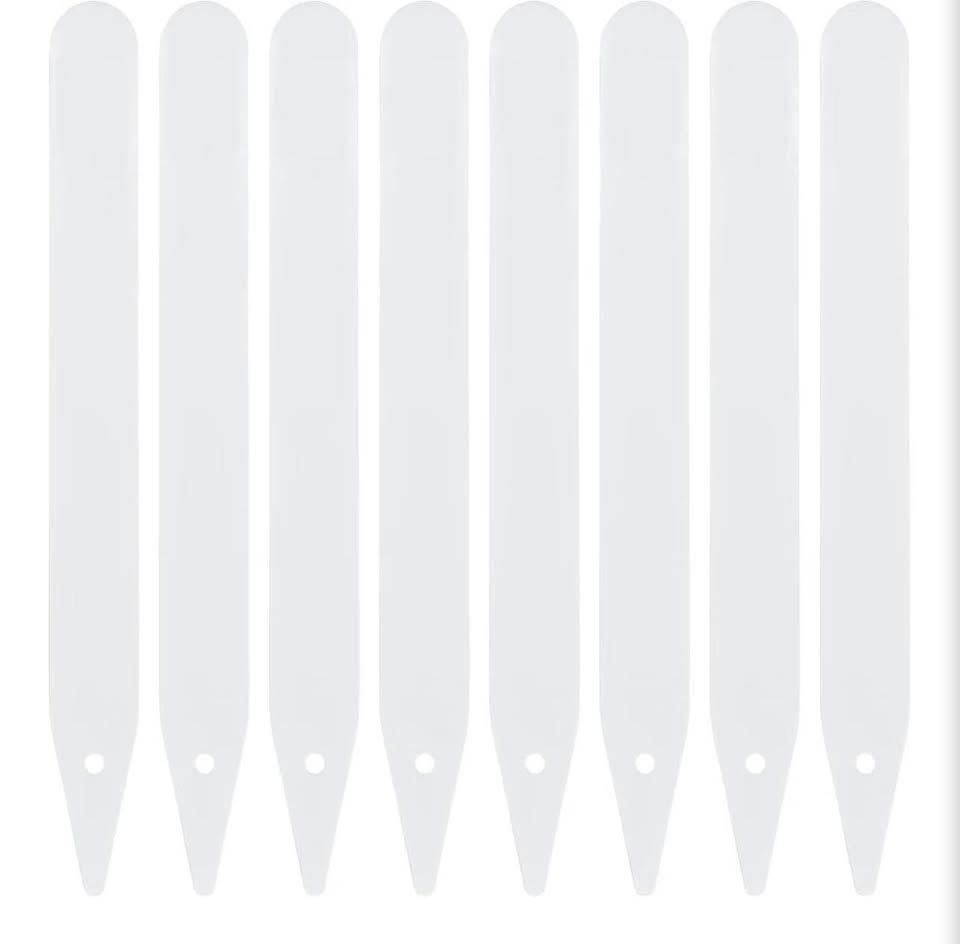 100-Piece White Plastic Plant Labels (12cm)