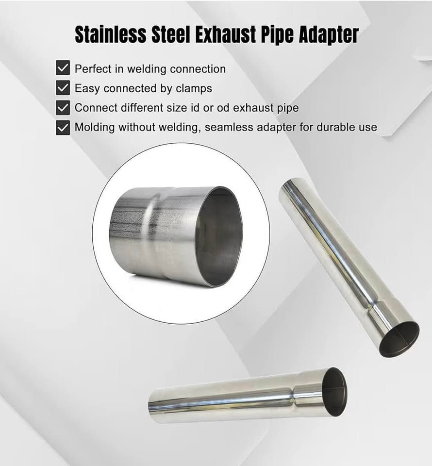 Universal ID 3" Exhaust Coupler Stainless Steel Exhaust Adapter