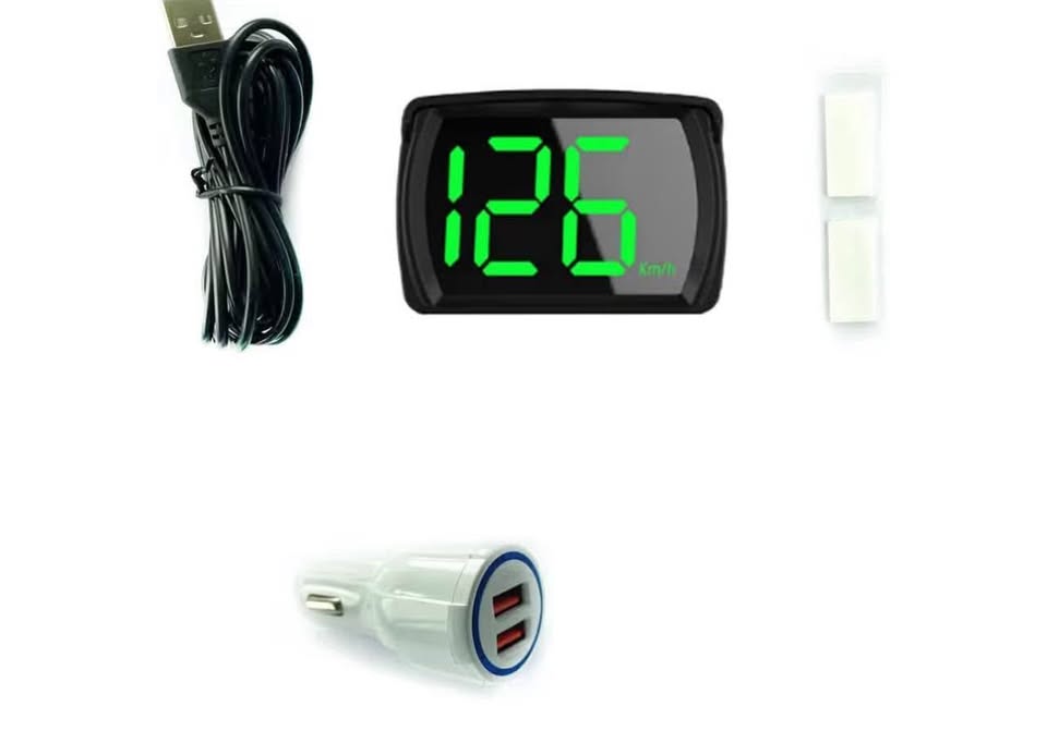 Shkalacar Car HUD Headup Display KM/H MPH GPS Digital Speedometer with LED Large