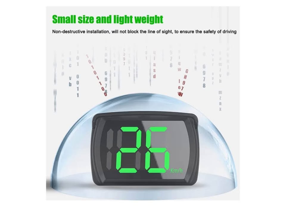 Shkalacar Car HUD Headup Display KM/H MPH GPS Digital Speedometer with LED Large