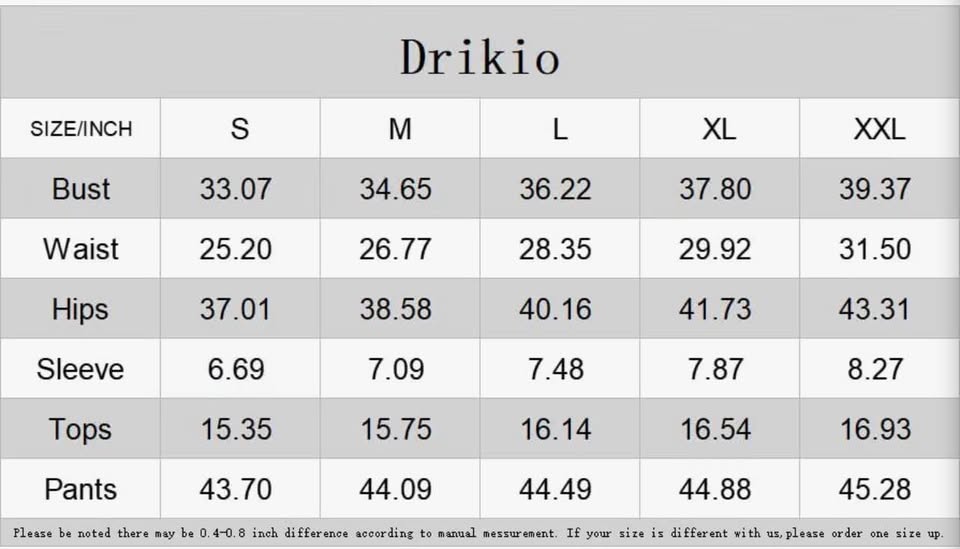 Drikio Women's Summer 2-Piece Crop Top and Pants Set