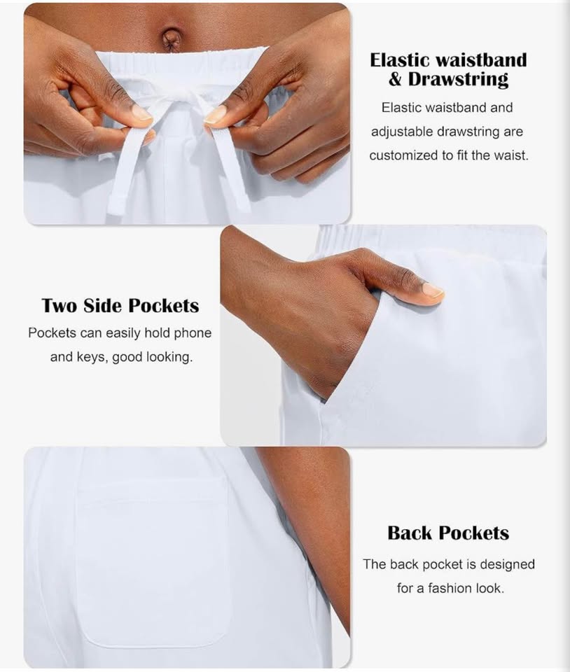White Cotton Athletic Shorts，XXL