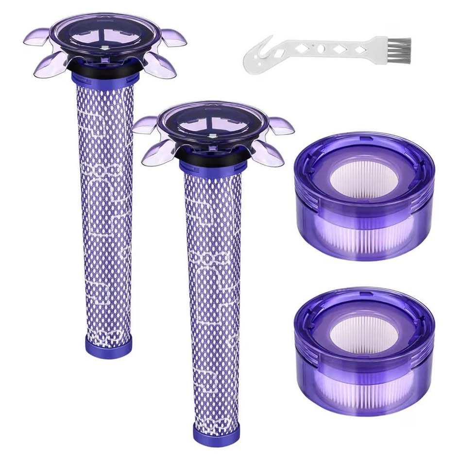 Vacuum Filter Replacement Kit Compatible with Dyson V8 New Version SV25, Dyson V