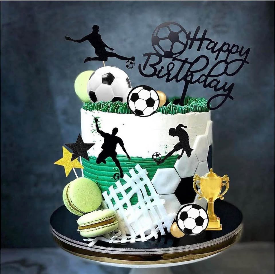 Soccer Birthday Cake Topper Set