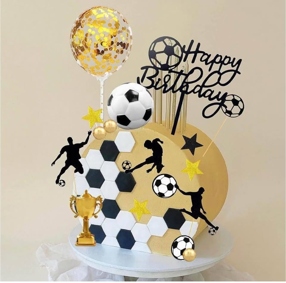 Soccer Birthday Cake Topper Set