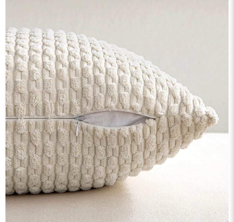 2-pack Textured Square Throw Pillow Covers20x20inch