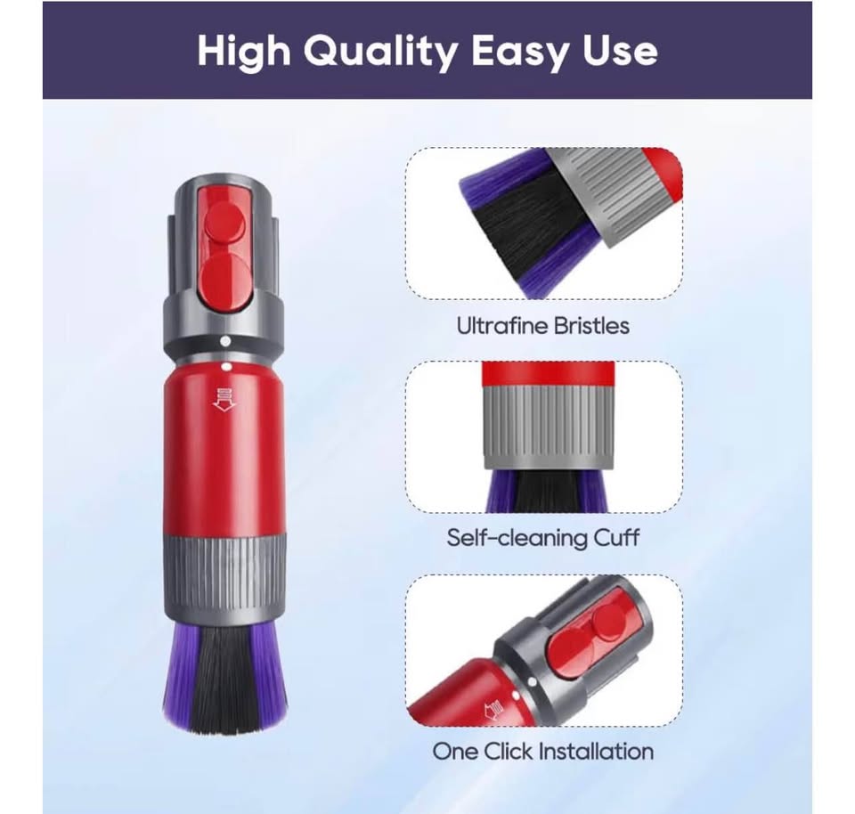 Traceless Scratch-free Dusting Brush Compatible with Dyson V15 V11 V10 V12 Gen 5