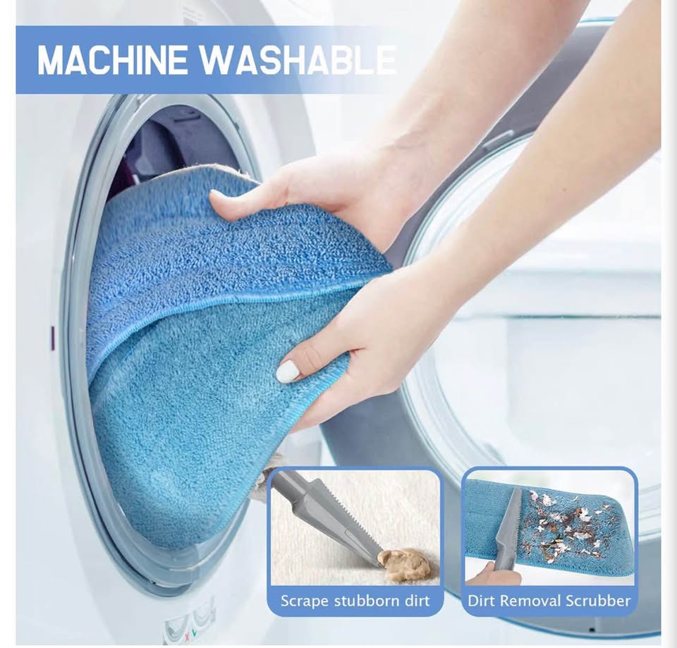 18" Microfiber Floor Mop with 4 Washable Pads