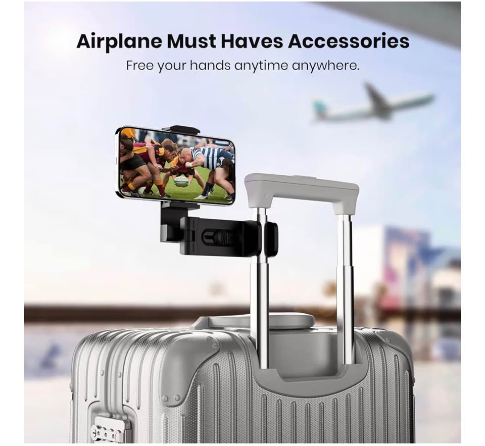 Portable Airplane Phone Holder, Klearlook Universal Travel Essentials Phone Moun