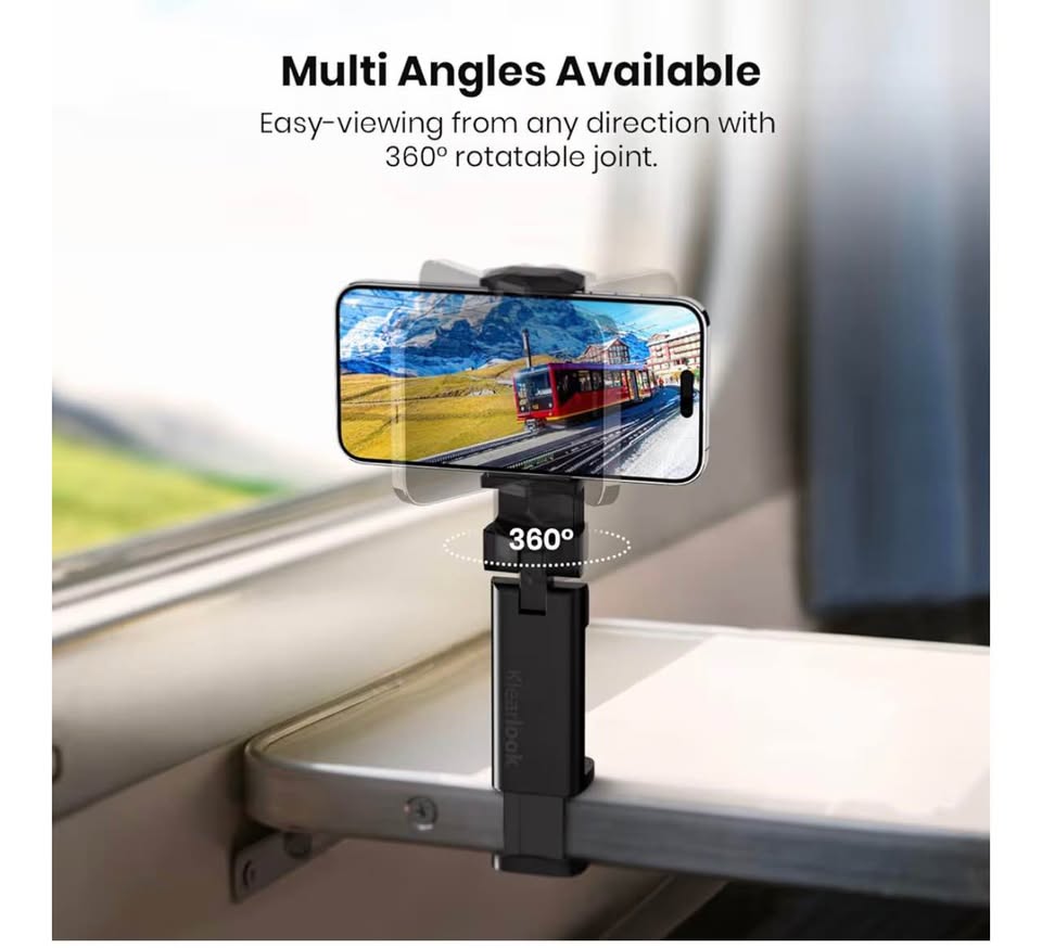 Portable Airplane Phone Holder, Klearlook Universal Travel Essentials Phone Moun
