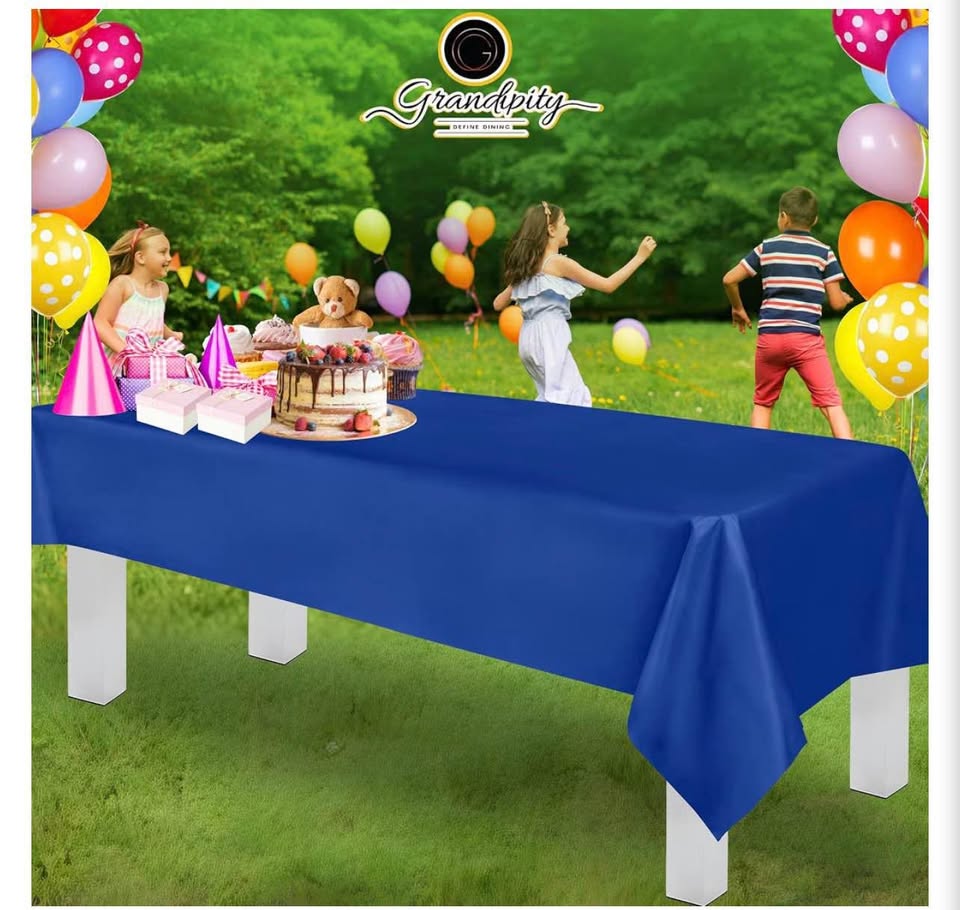 12-pack Heavy Duty Plastic Tablecover 54x
108 inch