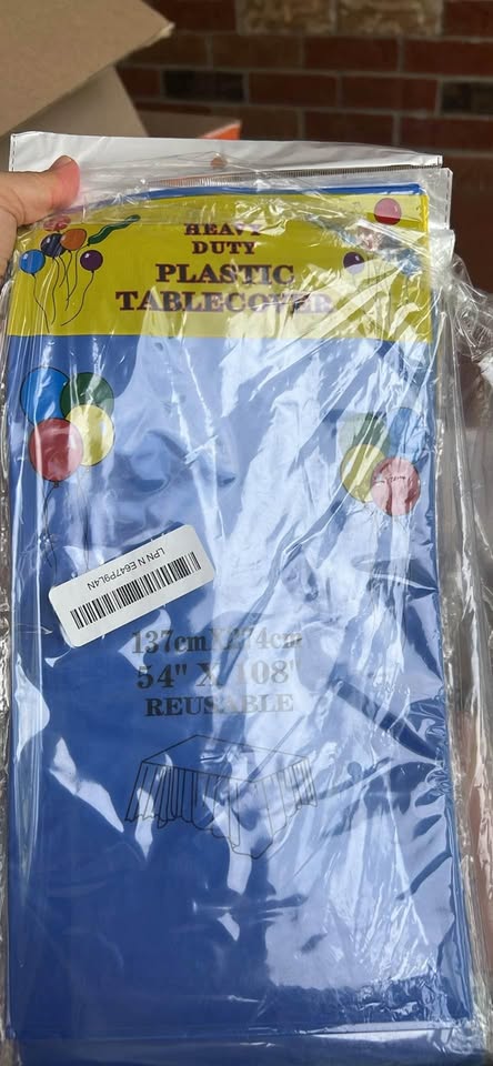 12-pack Heavy Duty Plastic Tablecover 54x
108 inch