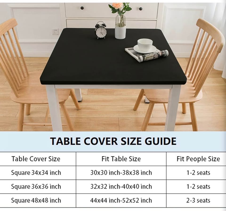 Black Spandex Square Table Cover
