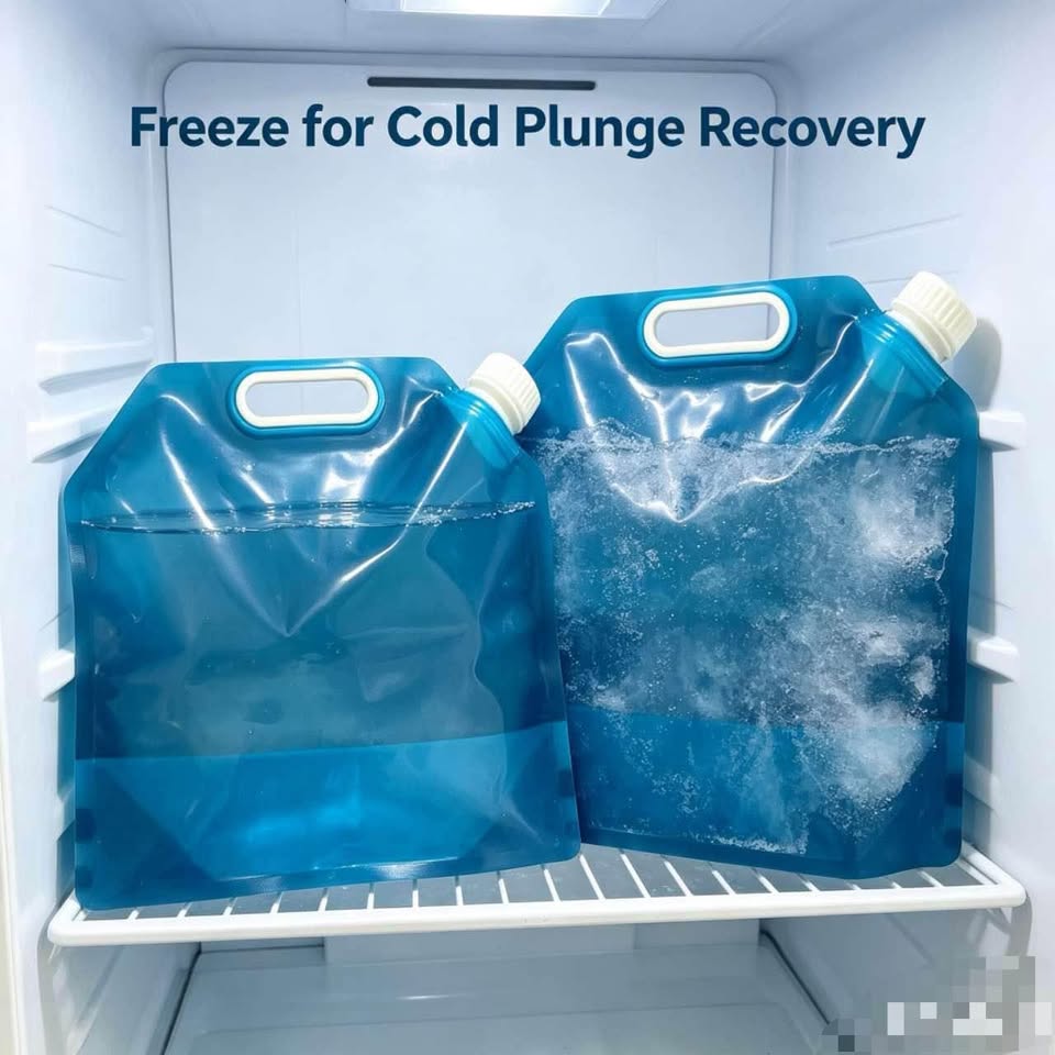 4‑Pack Collapsible Water Storage Bags, Reusable Ice‑Bath Bags for Cold Plunge, L