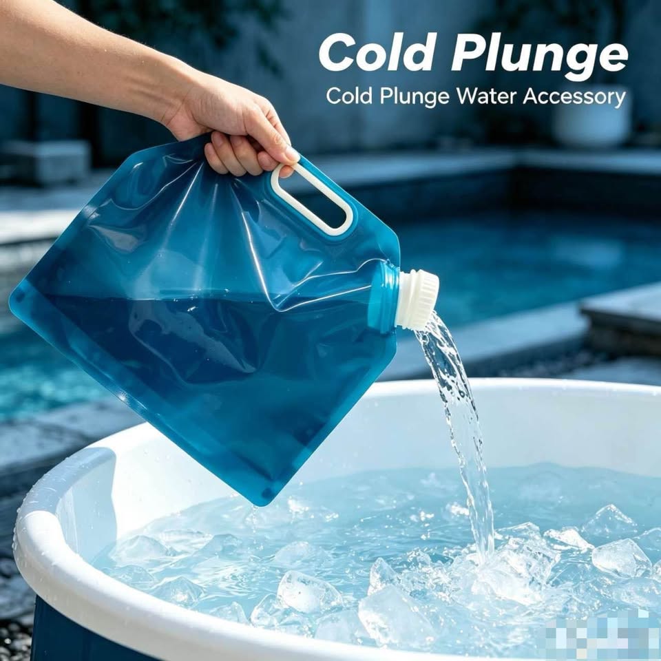 4‑Pack Collapsible Water Storage Bags, Reusable Ice‑Bath Bags for Cold Plunge, L