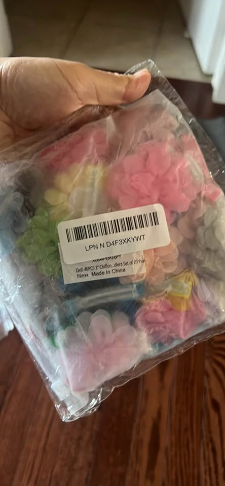 40PCS 2" Chiffon Flower Hair Bows Fully Lined Flower Tiny Hair Clips Fine Hair G