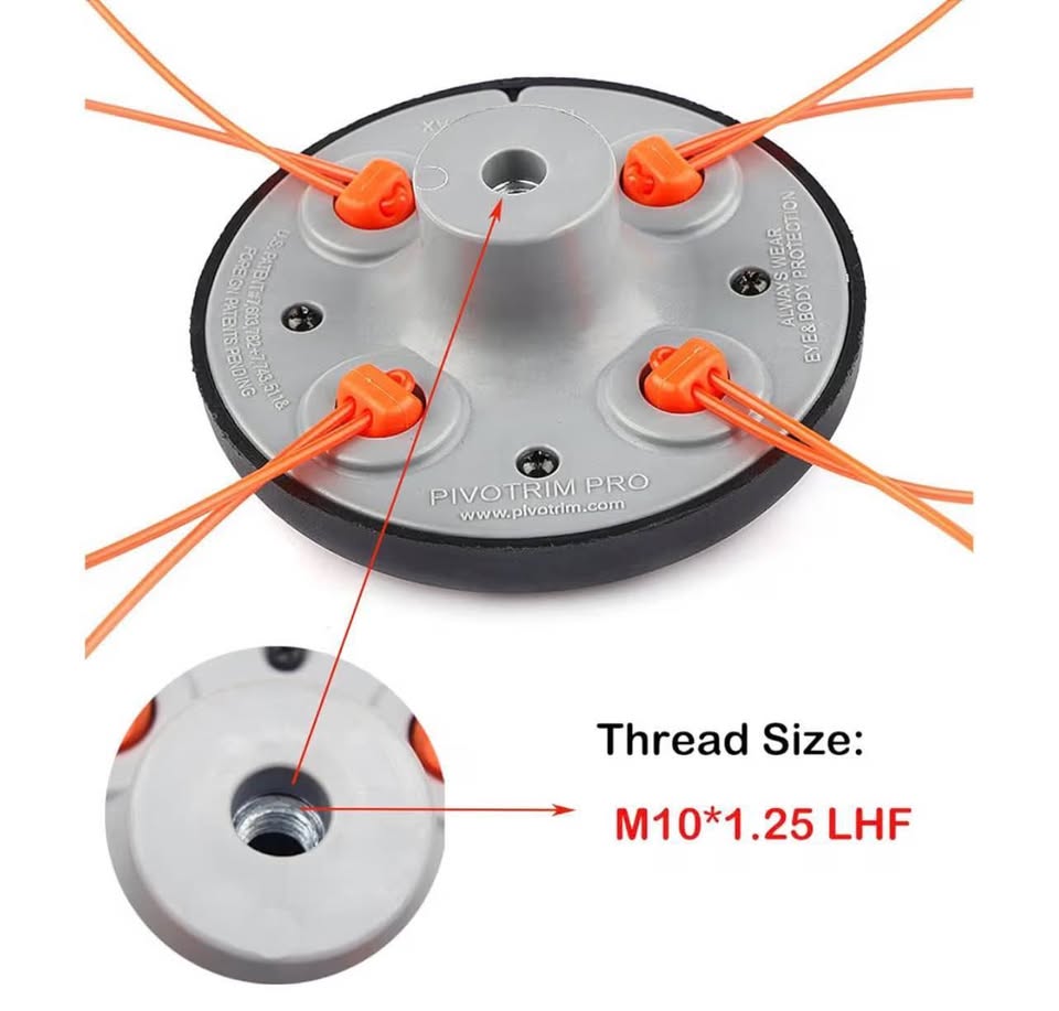 4 Way String Trimmer Head Replacement Compatible with Stihl, Ryobi, Husqvarna, E