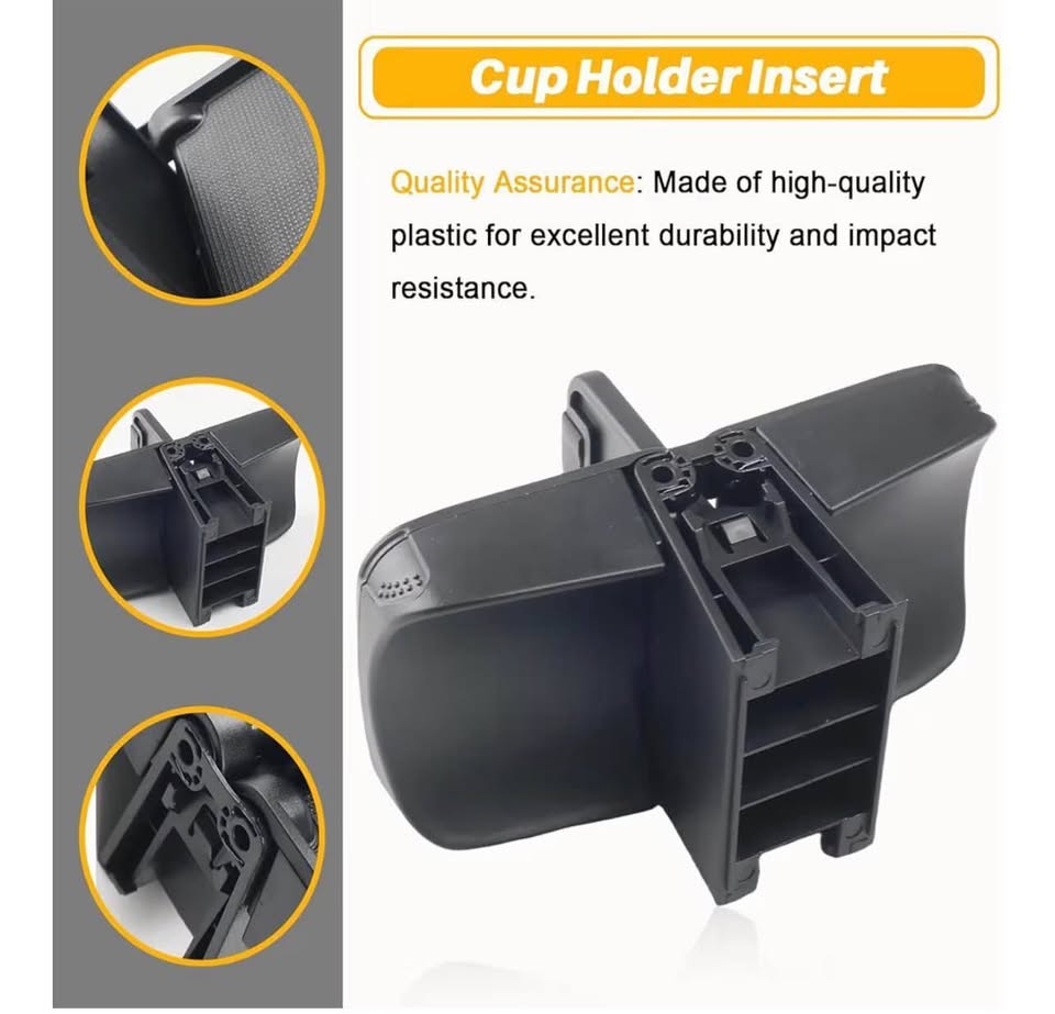 Cup Holder Insert Compatible with Honda HRV HR-V 2016-2018 Replace# 77230-T7W-A0