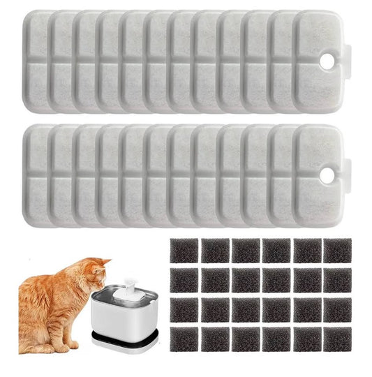 16 Pack Cat Water Fountain Replacement Filter for Petlibro Dockstream Cat Water 