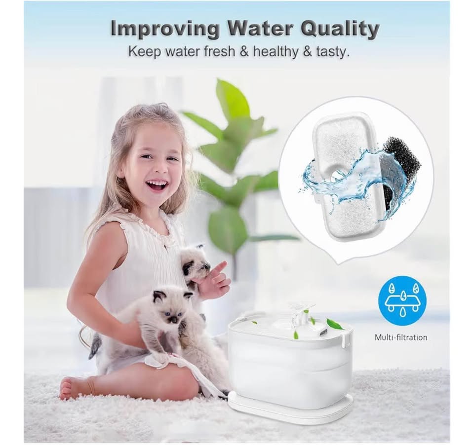 16 Pack Cat Water Fountain Replacement Filter for Petlibro Dockstream Cat Water 