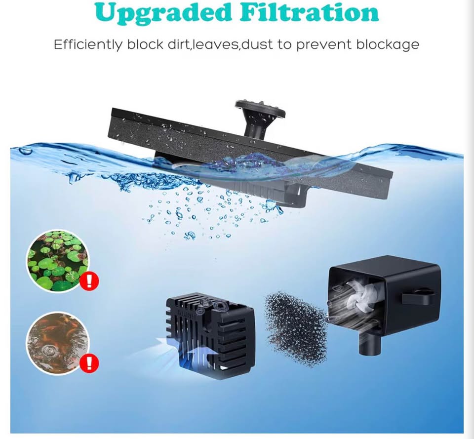 Solar Fountain Pump for Birdbath