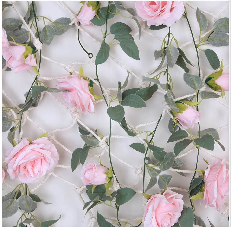 6.5ft Pink Artificial Rose Garland