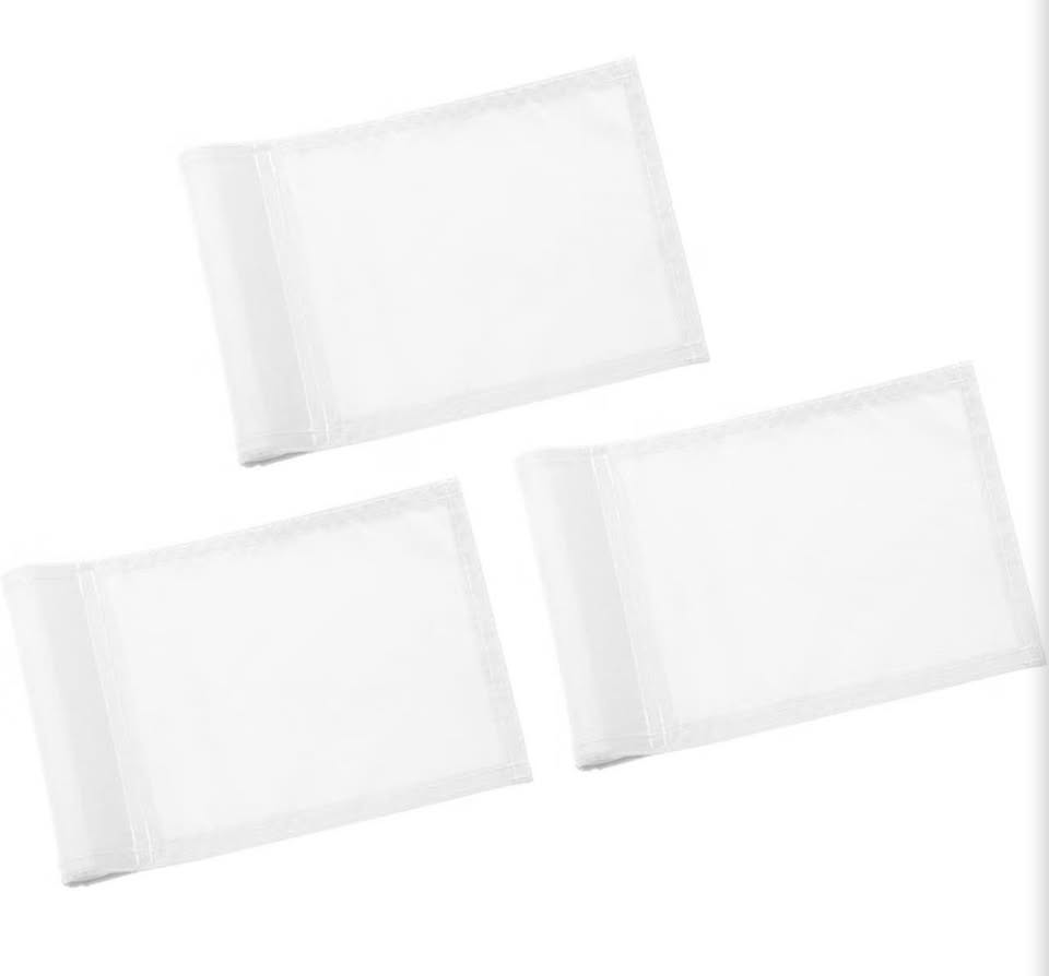 3-Pack White Golf Putting Green Flags