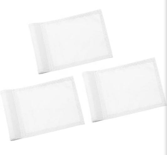 3-Pack White Golf Putting Green Flags