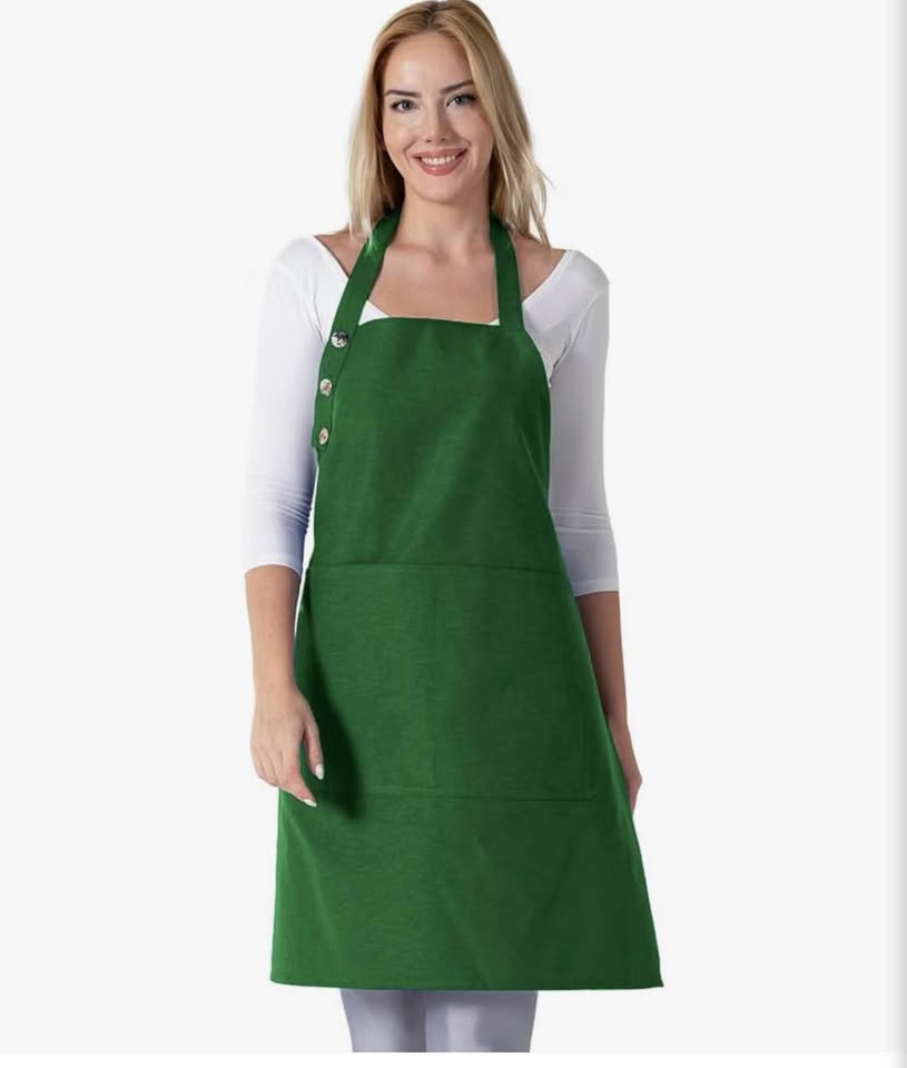 TOSHE Green Apron with Pockets