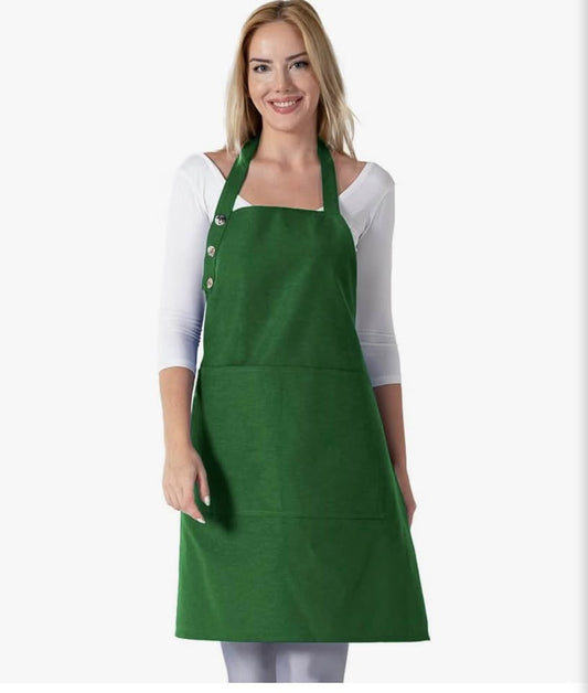 TOSHE Green Apron with Pockets