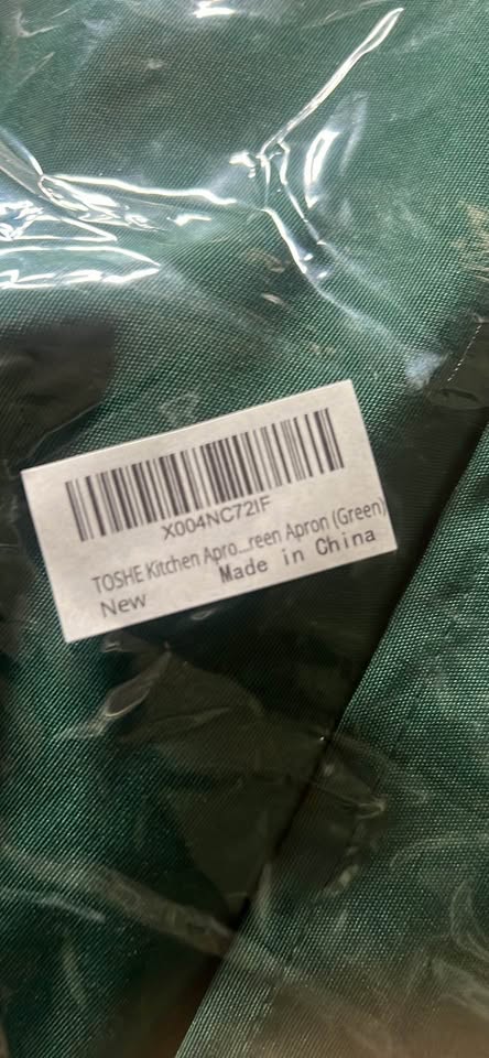 TOSHE Green Apron with Pockets