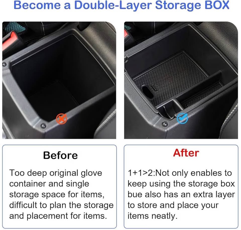 TTCR-II Center Console Organizer Tiguan 2018-2024, for VW Taos Console Organizer