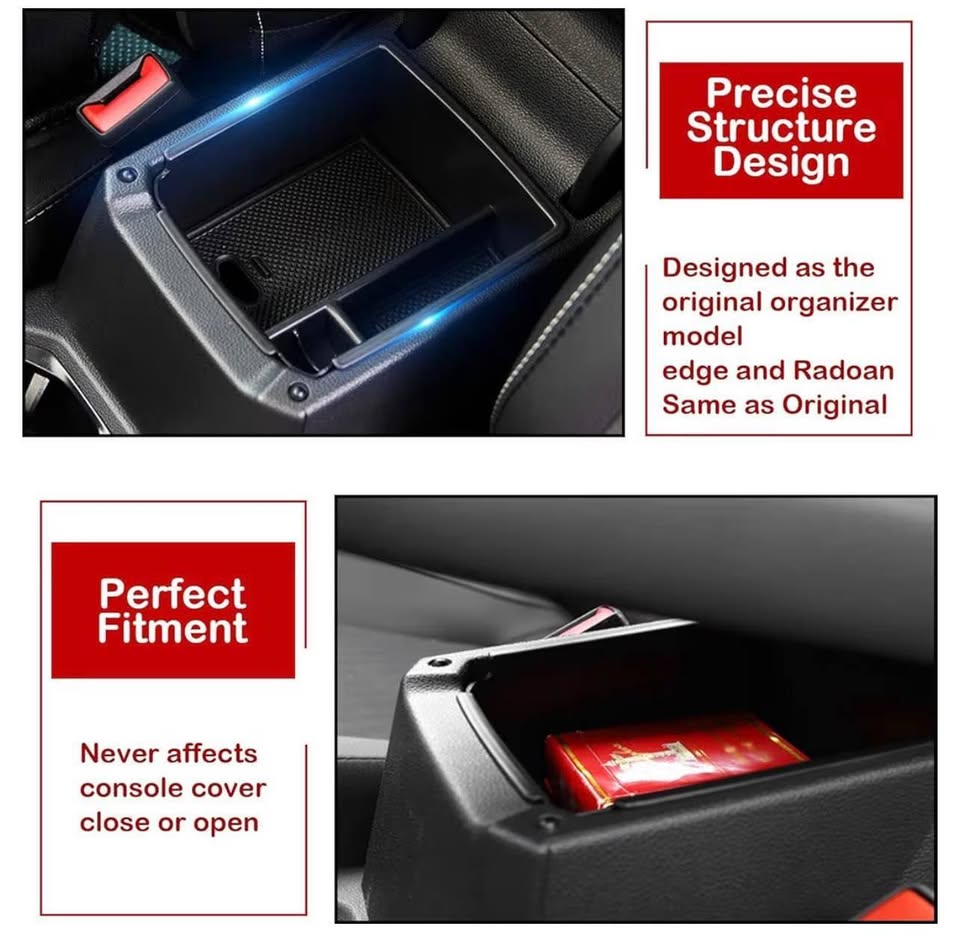 TTCR-II Center Console Organizer Tiguan 2018-2024, for VW Taos Console Organizer
