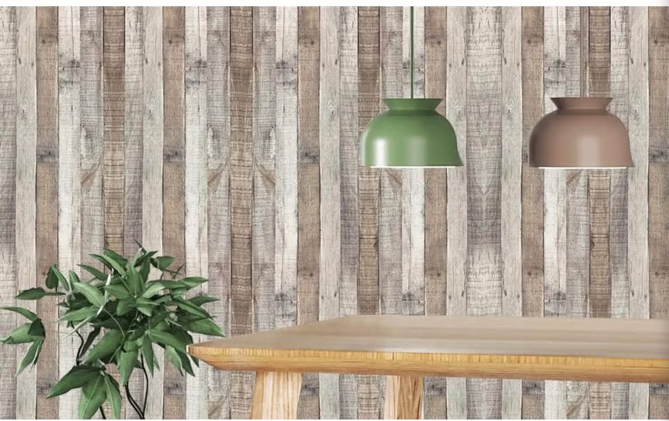 Rustic Wood Plank Peel and Stick Wallpaper17.3x120inch