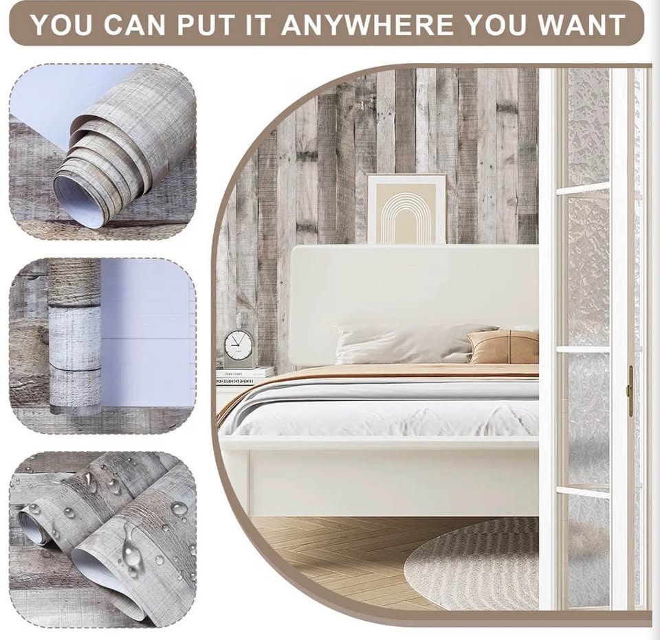 Rustic Wood Plank Peel and Stick Wallpaper