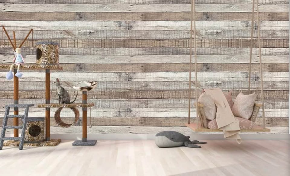 Rustic Wood Plank Peel and Stick Wallpaper