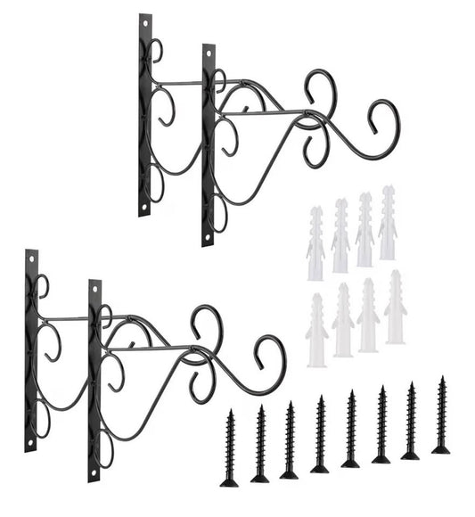 Plant Hanger Bracket,4Pack Metal Plant Hanging Bracket Hook Sturdy Wall Plant Ha