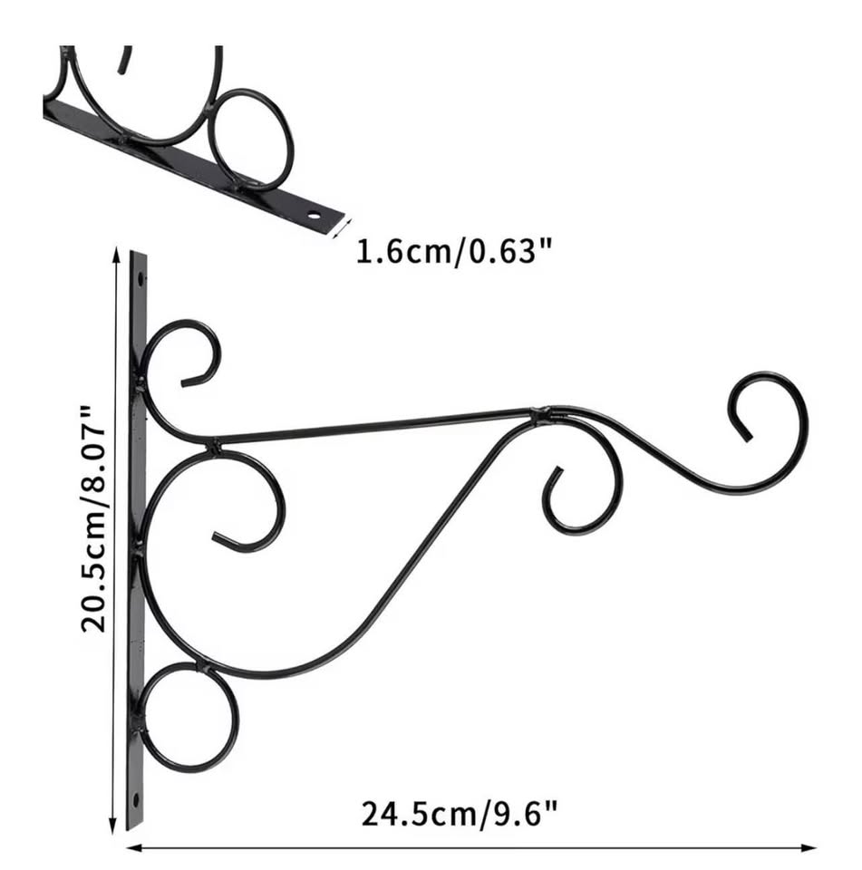 Plant Hanger Bracket,4Pack Metal Plant Hanging Bracket Hook Sturdy Wall Plant Ha