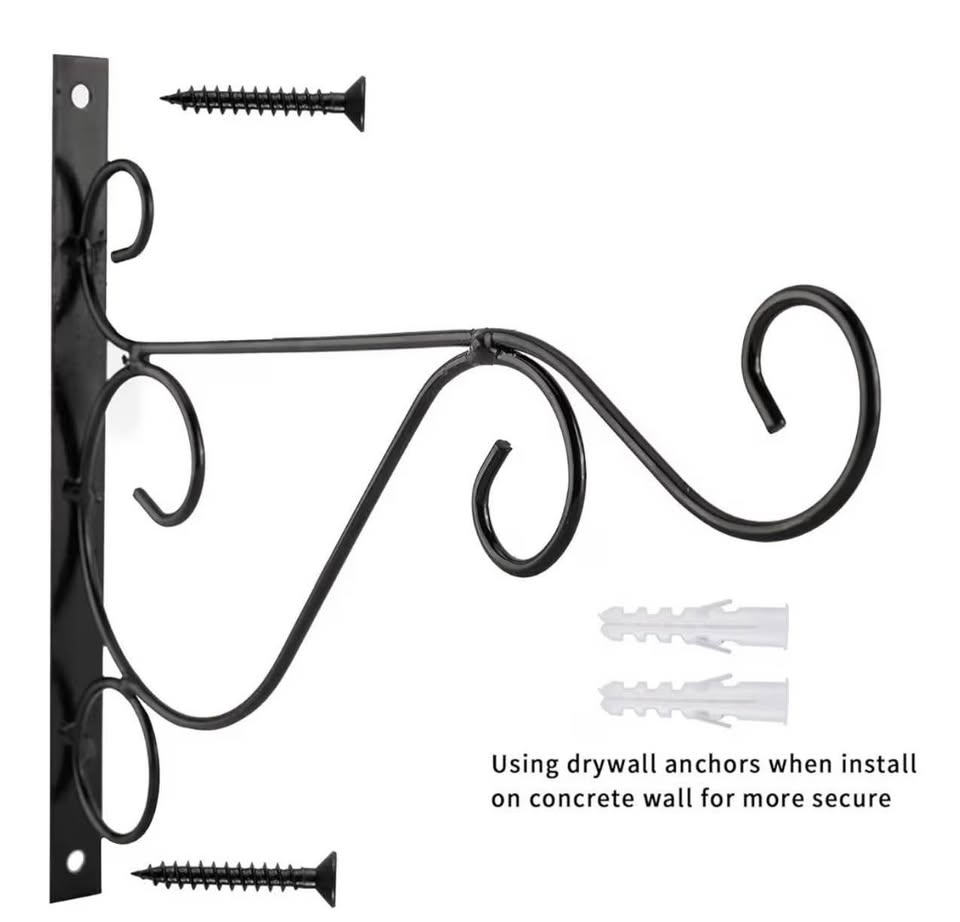 Plant Hanger Bracket,4Pack Metal Plant Hanging Bracket Hook Sturdy Wall Plant Ha