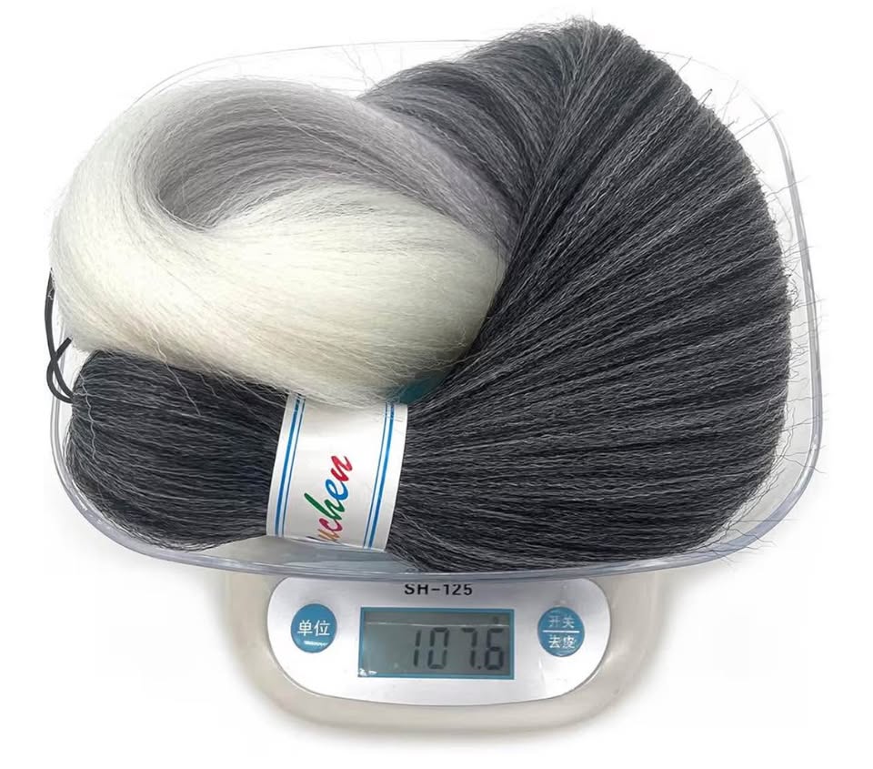 Grey White Ombre Kanekalon Braiding Hair Pre Stretched Braids Colored Hair Exten