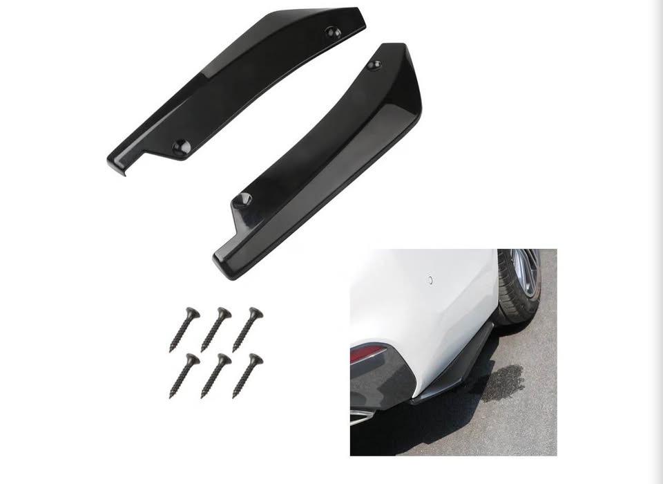 Universal Glossy Black Car Rear Bumper Lip Splitters