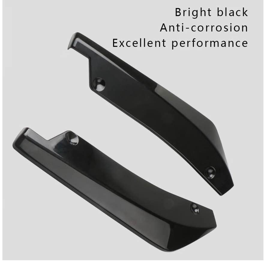 Universal Glossy Black Car Rear Bumper Lip Splitters