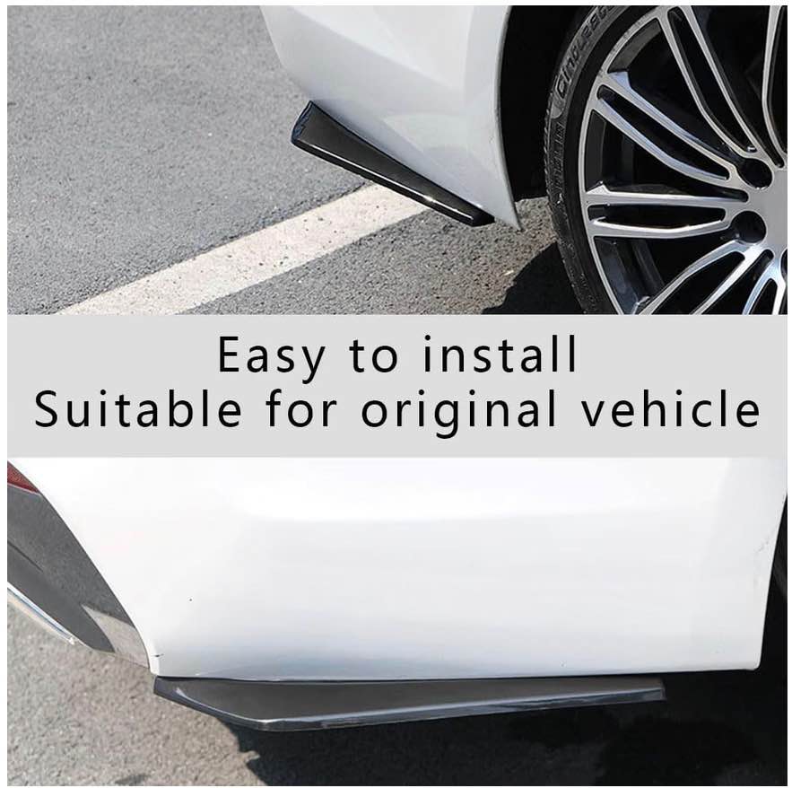 Universal Glossy Black Car Rear Bumper Lip Splitters